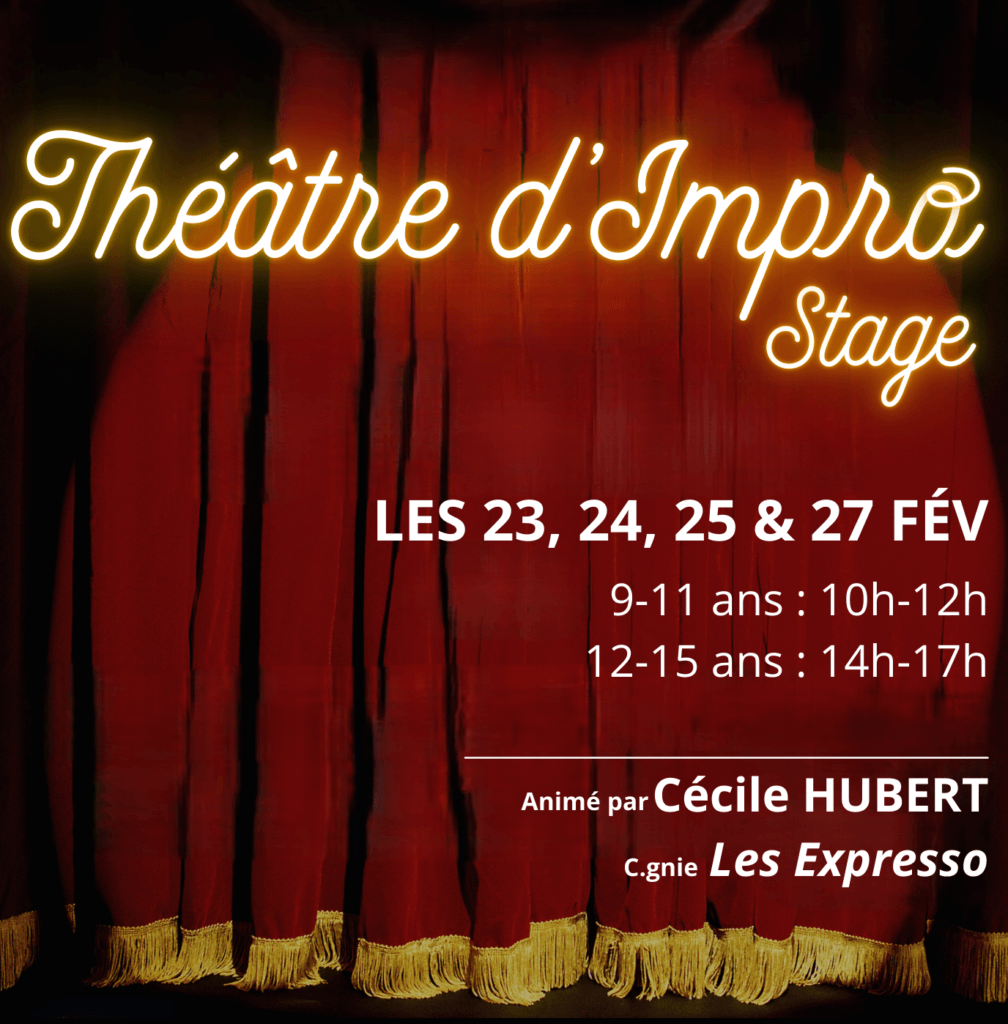 stage théâtre d'impro vacances février 2026